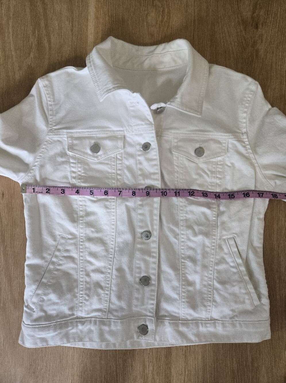 Ann Taylor White Denim Jean Jacket - Picture 8 of 9